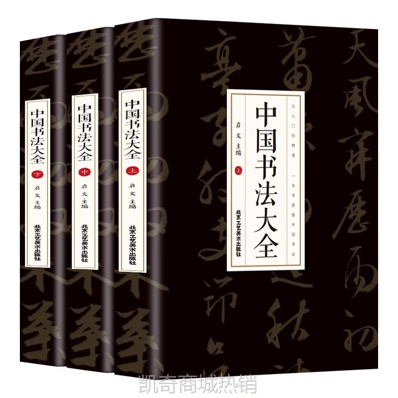 中国书法大全全3册书法艺术基础知识从入门到精通毛笔字帖教程