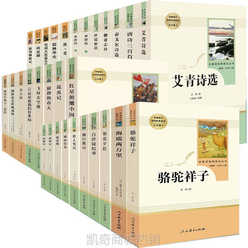 人教版初中课外阅读书籍朝花夕拾骆驼祥子七八九年级上下册