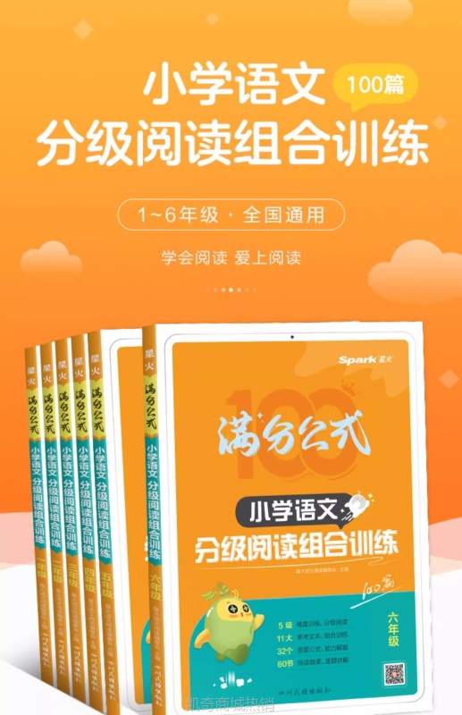 2024版星火小学语文阅读理解专项训练书满分公式分级阅读组合训练