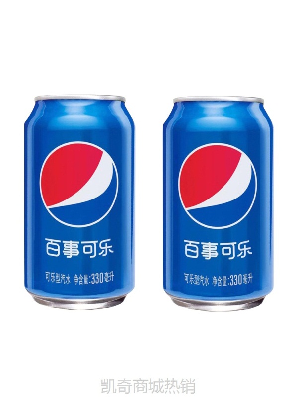 Pepsi百事可乐汽水饮料330ml*12罐蓝矮胖罐整箱24罐装易拉罐有糖