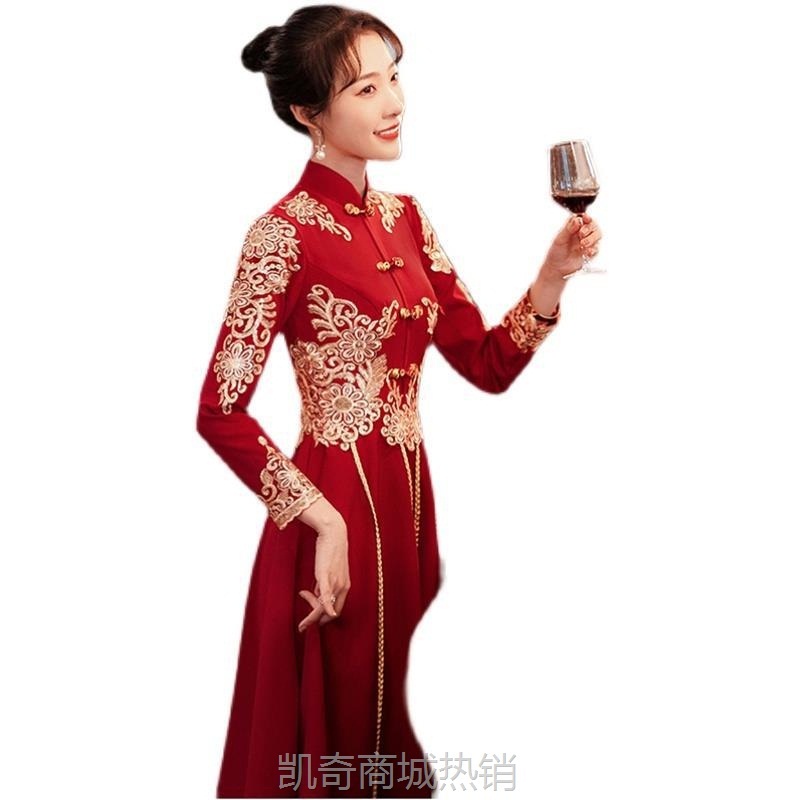 胖mm大码中式复古婚服孕妇敬酒服新娘高腰遮肚子结婚礼服裙秀禾服