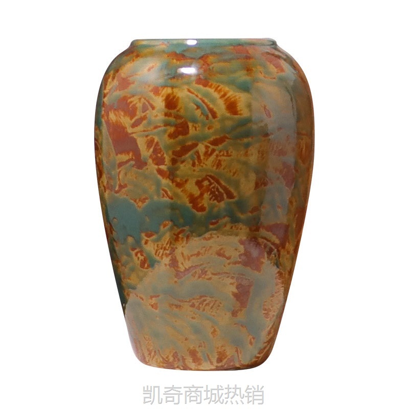 新中式陶瓷花瓶油画风水培客厅家居简约时尚装饰品桌面插花摆件