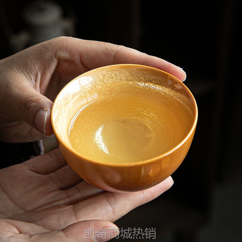 窑变茶杯简约复古品茗杯中日式功夫茶具个人杯家用陶瓷喝茶杯茶碗